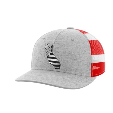 California United Hats Hat Greater Half Heather Grey/Flag Black Leatherette California